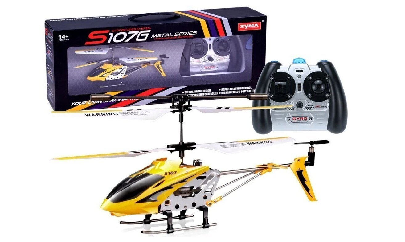 Puldiga helikopter Syma S107G, kollane hind ja info | Poiste mänguasjad | kaup24.ee