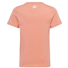 Tüdrukute T-särk Adidas Lin Tee Jr. IC3153, oranž hind ja info | Tüdrukute särgid | kaup24.ee