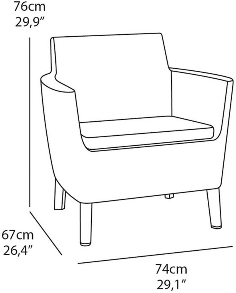 Aiakomplekt Salemo Balcony Set, hall цена и информация | Aiamööbli komplektid | kaup24.ee