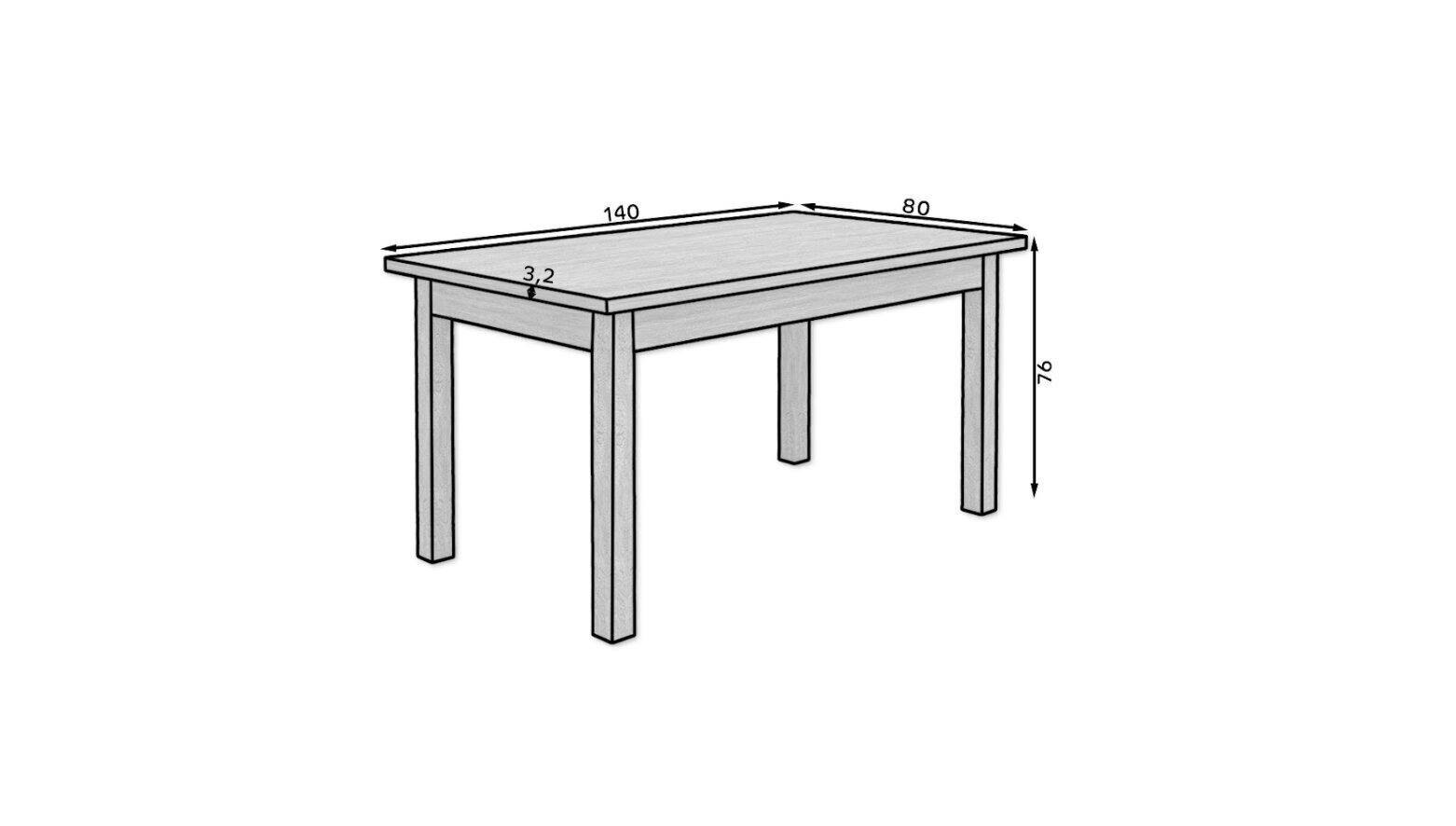 Defektiga toode. Laud ADRK Furniture 80 Rodos, pruun цена и информация | Defektiga tooted | kaup24.ee