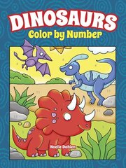 Dinosaurs Color by Number hind ja info | Väikelaste raamatud | kaup24.ee