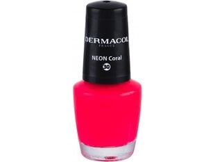 Neoon küünelakk Dermacol Neon 30 Neon Coral, 5 ml hind ja info | Küünelakid, küünetugevdajad | kaup24.ee