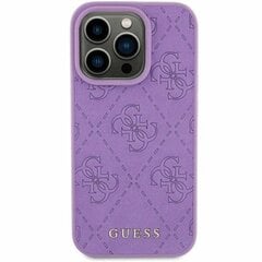 Guess GUHCP15SP4EPMU iPhone 15 6.1" fioletowy|light purple hardcase Leather 4G Stamped цена и информация | Чехлы для телефонов | kaup24.ee