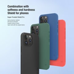 Nillkin Super Frosted PRO Back Cover for Apple iPhone 15 Pro Max Deep Green (Without Logo Cutout) цена и информация | Чехлы для телефонов | kaup24.ee