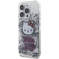 Hello Kitty HKHCP15LHDGPHT iPhone 15 Pro 6.1" biały|white hardcase IML Kitty On Bricks Graffiti цена и информация | Чехлы для телефонов | kaup24.ee
