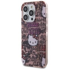 Hello Kitty HKHCP15XHDGPTP iPhone 15 Pro Max 6.7" różowy|pink hardcase IML Tags Graffiti цена и информация | Чехлы для телефонов | kaup24.ee