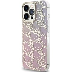 Hello Kitty HKHCP13XHCHPEP iPhone 13 Pro Max 6.7" różowy|pink hardcase IML Gradient Electrop Crowded Kitty Head цена и информация | Чехлы для телефонов | kaup24.ee