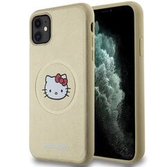 Hello Kitty HKHMN61PGHCKD iPhone 11 | Xr 6.1" złoty|gold hardcase Leather Kitty Head MagSafe цена и информация | Чехлы для телефонов | kaup24.ee