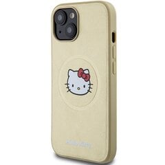 Hello Kitty HKHMP14SPGHCKD iPhone 14 6.1" złoty|gold hardcase Leather Kitty Head MagSafe цена и информация | Чехлы для телефонов | kaup24.ee