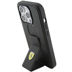 Ferrari FEHCP15LGSPSIK iPhone 15 Pro 6.1" czarny|black hardcase Grip Stand Metal Logo цена и информация | Чехлы для телефонов | kaup24.ee