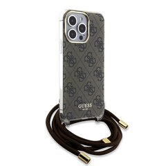 Guess IML 4G Printed Crossbody Case for iPhone 15 Pro Brown цена и информация | Чехлы для телефонов | kaup24.ee