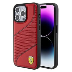 Ferrari FEHCP15XRDUR iPhone 15 Pro Max 6.7" czerwony|red hardcase Leather Stitched Lines цена и информация | Чехлы для телефонов | kaup24.ee