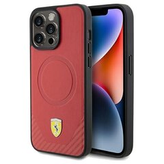 Ferrari FEHCP15XRDUR iPhone 15 Pro Max 6.7" czerwony|red hardcase Leather Stitched Lines цена и информация | Чехлы для телефонов | kaup24.ee