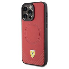 Ferrari FEHCP15XRDUR iPhone 15 Pro Max 6.7" czerwony|red hardcase Leather Stitched Lines цена и информация | Чехлы для телефонов | kaup24.ee