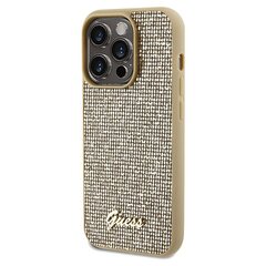 Guess GUHCP14XPMSDGSD iPhone 14 Pro Max 6.7" złoty|gold hardcase Disco Metal Script цена и информация | Чехлы для телефонов | kaup24.ee