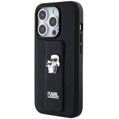 Karl Lagerfeld KLHCP13XGSAKCPK iPhone 13 Pro Max 6.7" czarny|black hardcase Gripstand Saffiano Karl&Choupette Pins цена и информация | Чехлы для телефонов | kaup24.ee