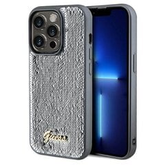 Guess GUHCP14LPSFDGSS iPhone 14 Pro 6.1" srebrny|silver hardcase Sequin Script Metal цена и информация | Чехлы для телефонов | kaup24.ee