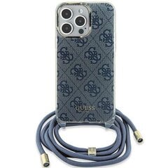 Guess GUHCP15SHC4SEB iPhone 15 | 14 | 13 6.1" niebieski|blue hardcase Crossbody Cord 4G Print цена и информация | Чехлы для телефонов | kaup24.ee