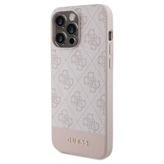 Guess GUHCP15XG4GLPI iPhone 15 Pro Max 6.7" różowy|pink hard case 4G Stripe Collection цена и информация | Чехлы для телефонов | kaup24.ee