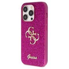 Guess GUHCP15XHG4SGU iPhone 15 Pro Max 6.7" fioletowy|purple hardcase Glitter Script Big 4G цена и информация | Чехлы для телефонов | kaup24.ee