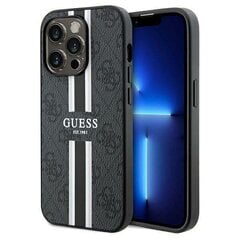 Guess GUHMP15LP4RPSK iPhone 15 Pro 6.1" czarny|black hardcase 4G Printed Stripes MagSafe цена и информация | Чехлы для телефонов | kaup24.ee