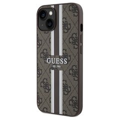 Guess GUHMP15SP4RPSW iPhone 15 | 14 | 13 6.1" brązowy|brown hardcase 4G Printed Stripes MagSafe цена и информация | Чехлы для телефонов | kaup24.ee