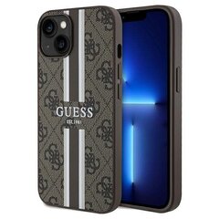 Guess GUHMP15SP4RPSW iPhone 15 | 14 | 13 6.1" brązowy|brown hardcase 4G Printed Stripes MagSafe цена и информация | Чехлы для телефонов | kaup24.ee