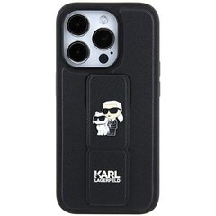 Karl Lagerfeld KLHCN61GSAKCPK iPhone 11 | Xr 6.1" czarny|black hardcase Gripstand Saffiano Karl&Choupette Pins цена и информация | Чехлы для телефонов | kaup24.ee
