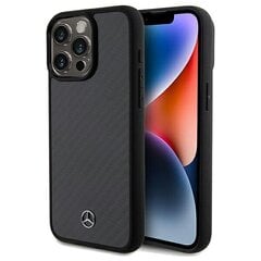 Mercedes MEHMP15X23RHSK iPhone 15 Pro Max 6.7" czarny|black hardcase Stripes Pattern Leather MagSafe цена и информация | Чехлы для телефонов | kaup24.ee