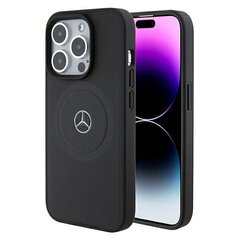 Mercedes MEHMP15X23RHSK iPhone 15 Pro Max 6.7" czarny|black hardcase Stripes Pattern Leather MagSafe цена и информация | Чехлы для телефонов | kaup24.ee