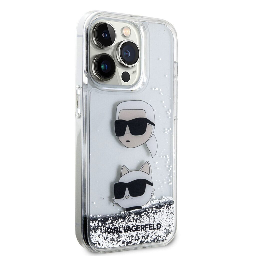 Karl Lagerfeld Liquid Glitter Karl And Choupette Head Case цена и информация | Telefoni kaaned, ümbrised | kaup24.ee