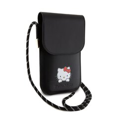 Hello Kitty PU Daydreaming Logo Leather Wallet Phone Bag Black цена и информация | Чехлы для телефонов | kaup24.ee