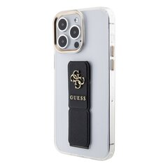 Guess PU Grip Stand 4G Metal Logo Case for iPhone 15 Pro Max Black цена и информация | Чехлы для телефонов | kaup24.ee