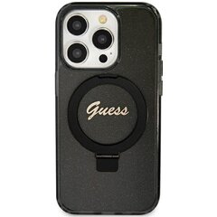 Guess GUHMN61HRSGSK iPhone 11 | Xr 6.1" czarny|black hardcase Ring Stand Script Glitter MagSafe цена и информация | Чехлы для телефонов | kaup24.ee