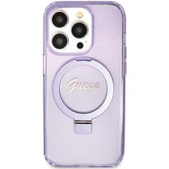 Guess GUHMN61HRSGSU iPhone 11 | Xr 6.1" fioletowy|purple hardcase Ring Stand Script Glitter MagSafe цена и информация | Чехлы для телефонов | kaup24.ee