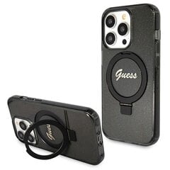 Guess GUHMP13XHRSGSK iPhone 13 Pro Max 6.7" czarny|black hardcase Ring Stand Script Glitter MagSafe цена и информация | Чехлы для телефонов | kaup24.ee