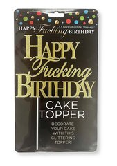 Tordi kaunistus Happy F'Ing Birthday Cake Topper, 1 tk. hind ja info | Erootilised kingitused ja suveniirid | kaup24.ee