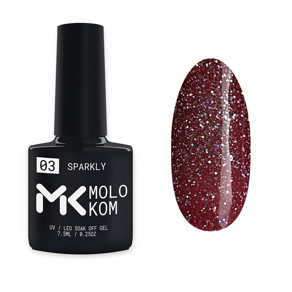 Geellakk Molokom Sparkly 3, 7,5ml цена и информация | Küünelakid, küünetugevdajad | kaup24.ee