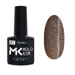 Geellakk Molokom Sparkly 1, 7,5ml цена и информация | Лаки для ногтей, укрепители для ногтей | kaup24.ee