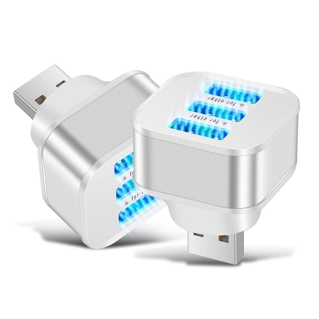 3-portiline USB-keskjaam LED-indikaatoriga hind ja info | USB jagajad, adapterid | kaup24.ee