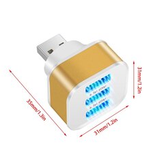Kollase LED-indikaatoriga 3-pordiline USB-keskjaam hind ja info | USB jagajad, adapterid | kaup24.ee