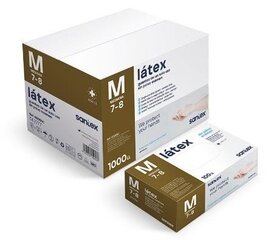 Ühekordsed latekskindad SANTEX 1000 tk (ilma pulbrita): Suurus - XL цена и информация | Аптечки | kaup24.ee