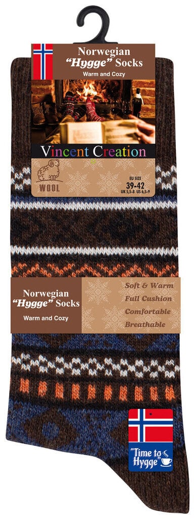 Sokid unisex Vincent creation 4142S3 Norwegian, pruun hind ja info | Meeste sokid | kaup24.ee