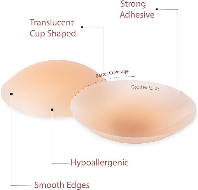 Naiste silikoonist isekleepuvad nibukatted Womanth, 2tk hind ja info | Rinnahoidjad | kaup24.ee