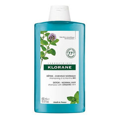 Šampoon Klorane Detox Normal Hair Shampoo orgaanilise piparmündiga, 400 ml hind ja info | Šampoonid | kaup24.ee