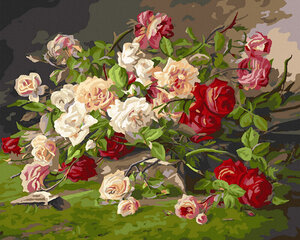Maalimine numbrite järgi Kuninglikud roosid, 40x50 cm hind ja info | Maalid numbri järgi | kaup24.ee