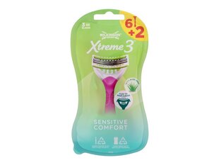 Raseerija komplekt Wilkinson Sword Xtreme 3 Sensitive Comfort naistele, 8 tk цена и информация | Средства для бритья | kaup24.ee