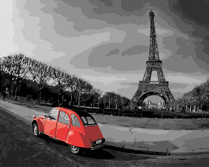 Maalimine numbrite järgi Sõites läbi Pariisi, 40x50 cm hind ja info | Maalid numbri järgi | kaup24.ee
