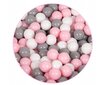 Kuivbassein 200 palli 90x30 cm valge-hall-roosa цена и информация | Imikute mänguasjad | kaup24.ee