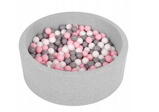 Kuivbassein 200 palli 90x30 cm valge-hall-roosa hind ja info | Imikute mänguasjad | kaup24.ee